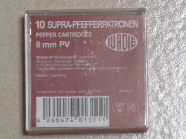 produkt_Supra-Pfeffer-Patronen 8mm P.A. 10 Stück